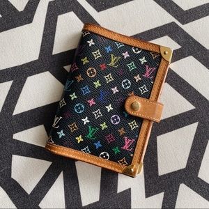 Louis Vuitton black multicolor PM agenda